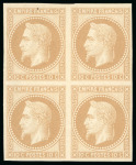 Stamp of France » Empire Lauré 1863-1870 1867, Empire Lauré 10 centimes bistre, Y&T n°28Aa