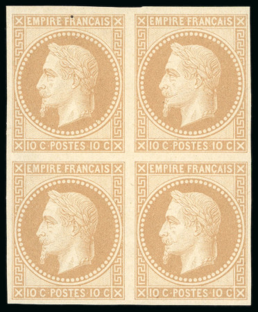 Stamp of France » Empire Lauré 1863-1870 1867, Empire Lauré 10 centimes bistre, Y&T n°28Aa