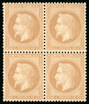 Stamp of France » Empire Lauré 1863-1870 1868, Empire Lauré 10 centimes bistre, Y&T n°28B