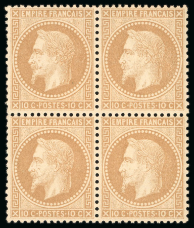 Stamp of France » Empire Lauré 1863-1870 1868, Empire Lauré 10 centimes bistre, Y&T n°28B