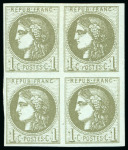 Stamp of France » Emission de Bordeaux 1870 1870, Émission de Bordeaux 1 centime olive, Y&T n°39C