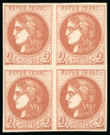 Stamp of France » Emission de Bordeaux 1870 1870, Émission de Bordeaux 2 centimes brun rouge,