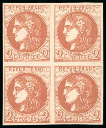 Stamp of France » Emission de Bordeaux 1870 1870, Émission de Bordeaux 2 centimes brun rouge,