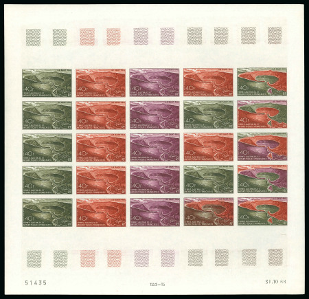 Stamp of Colonies françaises » TAAF 1969, 40 francs Île Saint-Paul, Y&T PA n°17, feuille