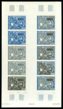 Stamp of Colonies françaises » TAAF 1970, 100 francs Carte des îles Kerguelen, Y&T PA