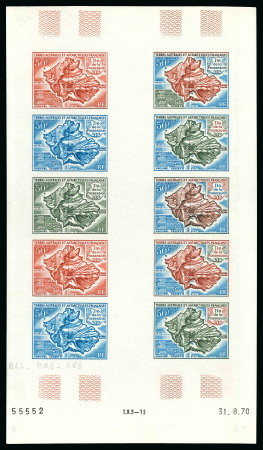 Stamp of Colonies françaises » TAAF 1971, 50 francs Île de la Possession, Y&T PA 23, feuille