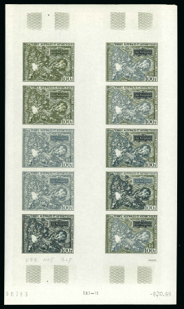 Stamp of Colonies françaises » TAAF 1970/1971, 100 francs Carte des îles Kerguelen, 500