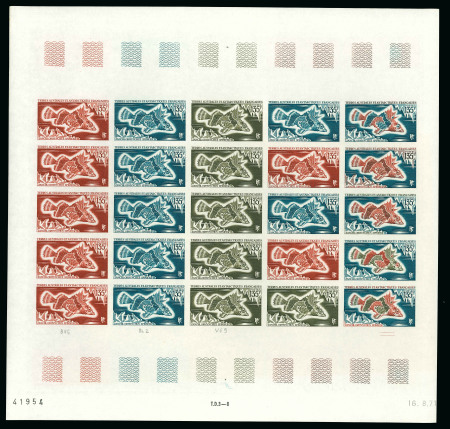 Stamp of Colonies françaises » TAAF 1972, 22 francs à 135 francs Poissons, Y&T n°43/45,