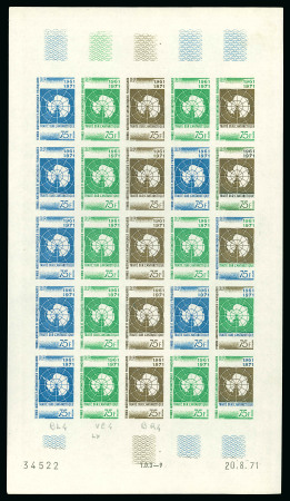 Stamp of Colonies françaises » TAAF 1971, 75 francs 10ème anniversaire du traité de l'Antarctique,