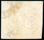 Stamp of Brazil 1843, 30r black, intermediate impression, a very pleasant