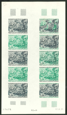 Stamp of Colonies françaises » TAAF 1972, 100 et 250 francs Bicentenaire de la découverte
