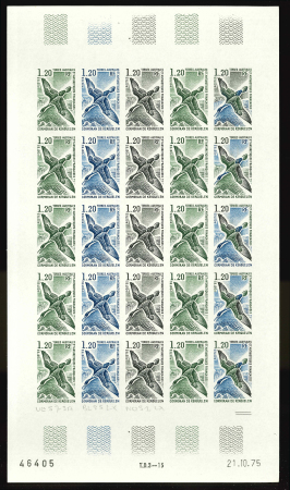 Stamp of Colonies françaises » TAAF 1976, 40 centimes à 1 franc 40 Faune, Y&T n°55/60,