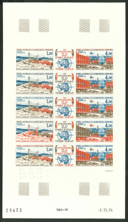 Stamp of Colonies françaises » TAAF 1976, 1 franc 20 et 4 francs Triptyque 20ème anniversaire
