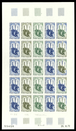Stamp of Colonies françaises » TAAF 1973, 45 francs Chou de Kerguelen, Y&T n°48, feuille