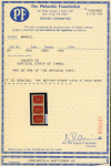 Stamp of Brazil 1854-61, 280r red, an appealing pair of items including rare vertical strip of three