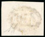 Stamp of Brazil 1854-61, 430r yellow, an appealing trio including two singles used8mint and two on piece