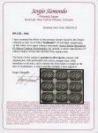 Stamp of Brazil 1846, 10r black, fine impression, a magnificent block of nine mint