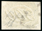 Stamp of Brazil 1845, 300r black, semi-worn impression, used