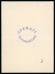 Stamp of Uruguay 1858, 120c blue, "Sperati" colour proof with his signature,