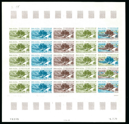 Stamp of Colonies françaises » TAAF 1979, 90 centimes Le Rocher du Lion, base Dumont D'Urville,