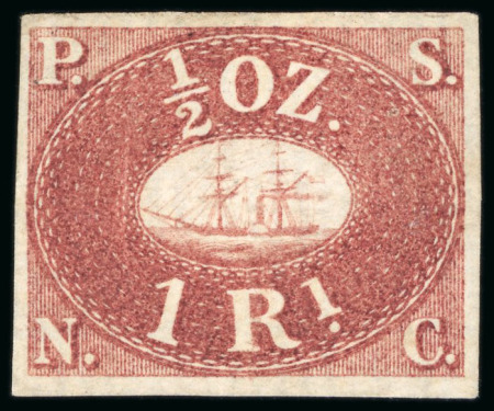 Stamp of Peru 1862 (October), Third Reprints, 1r dark rose and 2r dark blue