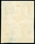 Stamp of Mexico 1856, 1/2r blue without overprint, a large margined