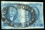 Stamp of Mexico 1856, 1/2r and 8r selection of seven items used and unused
