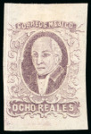 Stamp of Mexico 1856, 1/2r and 8r selection of seven items used and unused
