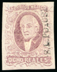 Stamp of Mexico 1856, 1/2r and 8r selection of seven items used and unused