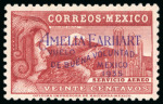 Stamp of Mexico 1935, 20c lake, Amelia Earhart's good will flight to Mexico, mint