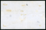 Stamp of Mexico 1856, 1/2r blue, "Mexico", six examples in two different shades