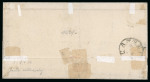Stamp of German States » Thurn and Taxis 1852-58, 1/4sgr black on dark brown-orange and 1853 1sgr black on light grey-blue on cover