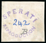 Stamp of German States » Saxony 1850, 3pf vermilion, two forgeries including one marginal Sperati