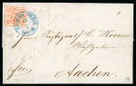 Stamp of German States » Brunswick 1852-56, 3sgr orange-red on cover