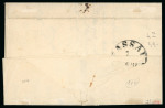 Stamp of German States » Bavaria 1849, 6kr brown-orange, a large margined example on entire letter