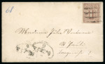 Stamp of German States » Hamburg 1859, 1s dark red-brown, a large margined example on cover