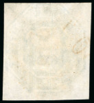 Stamp of Great Britain 1847-54 Embossed 1s pale green, with close to very large margins, neatly cancelled by Dublin "186" spoon
