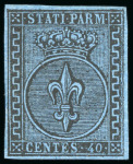 Stamp of Italian States » Parma 1852, 40c blue, a well margined mint example