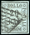 Stamp of Italian States » Romagna 1859, 3b dark green, a large margined example clean