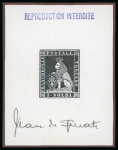 Stamp of Italian States » Tuscany 1851, 2s black, Sperati proof signed by the forger