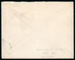 Stamp of Falkland Islands 1933 Centenary 10s tied to small piece by complete Port Stanley double circle ds