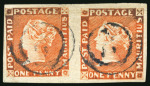 Stamp of Mauritius » 1848-59 Post Paid Issue » Intermediate Impressions (SG 10-15) 1848-59 Intermediate Impression 1d dull vermilion used pair