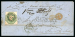 Stamp of Great Britain » 1847-54 Embossed 1854 (Aug) Pair of entires sent from London to PRINCE