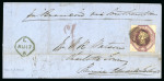 Stamp of Great Britain » 1847-54 Embossed 1854 (Aug) Pair of entires sent from London to PRINCE