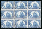Stamp of Canada 1928-29, Pictorials - Bluenose 50c blue, used block