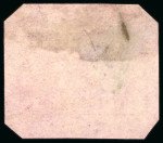 Stamp of British Guiana 1856, 4c black on magenta, cut octagonally with large margins, initialled "E.D.W", with very neat Berbice double circle ds