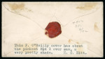 Stamp of Canada » British Columbia and Vancouver 1860, 2 1/2p pale reddish rose, tied by "1" numeral cancel on small neat envelope addressed to P.O'Reilly, The Camp, New Westminister, very fine and an attractive usage.