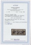 Stamp of German States » Hannover 1850, 1g black on grey-blue, three well margined singles on piece