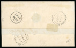 Stamp of Barbados 1855-58 1d pale blue, with good to very large margins, tied to JA 11 1857 cover to St. Lucia