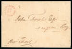 Stamp of Bermuda 1850 (Feb 21) Wrapper sent locally to Mangrove Bay with crisp "HAMILTON / BERMUDA" despatch cds in red